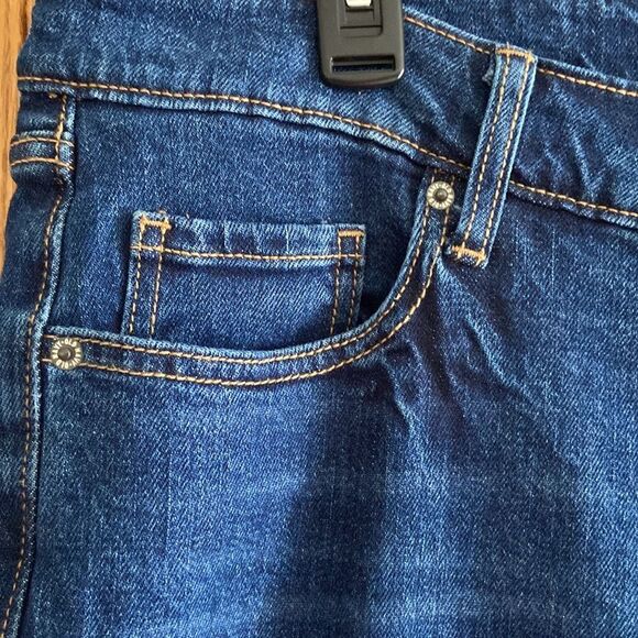 Old Navy High Rise O. G. Straight Ankle Fringe Buttonfly Jeans - Picture 5 of 9